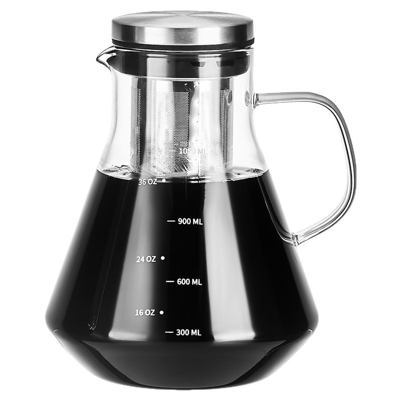 Graduated glass coffee carafe