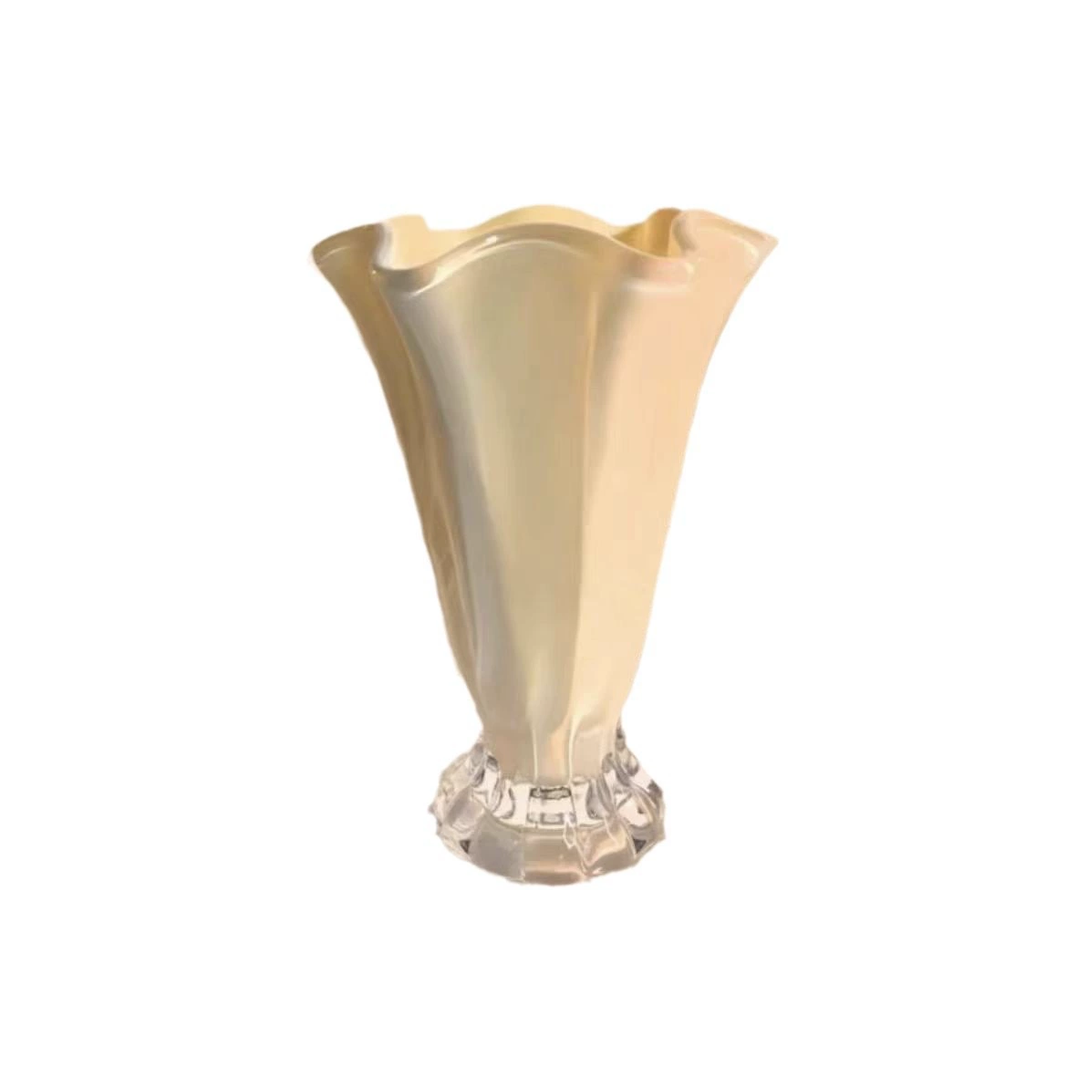 Affordable Luxury French-Style Petal Glass Vase