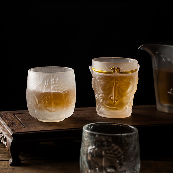 Ancient glazed glass tea cup