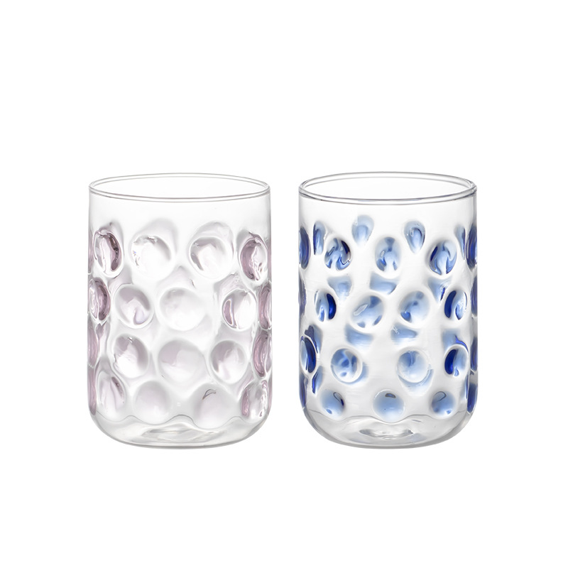Colorful Candy-Dot Glass Breakfast Cup