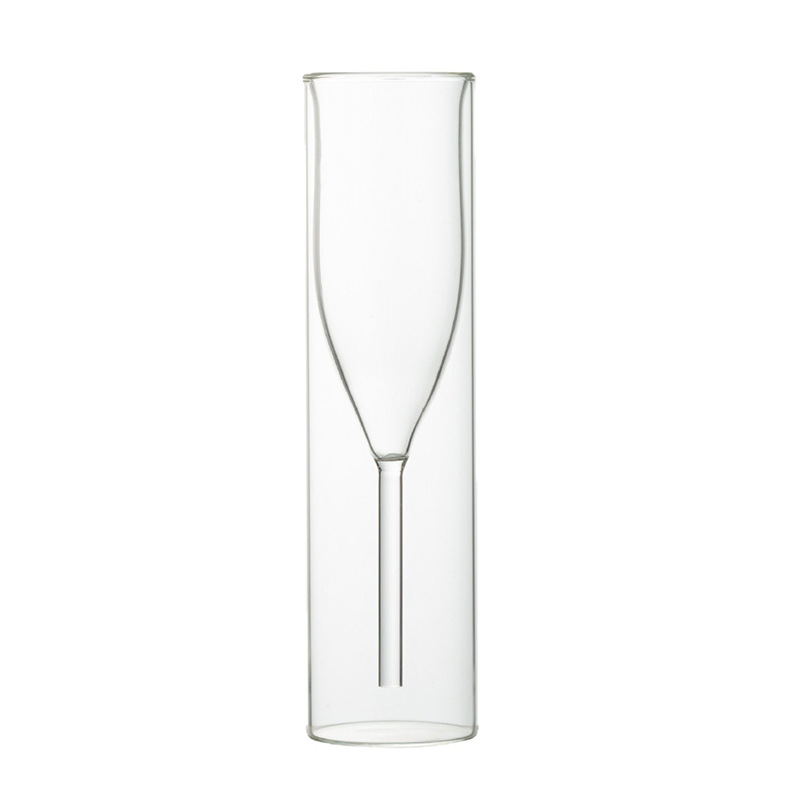 Creative Transparent Double-Walled Champagne and Wine Glass