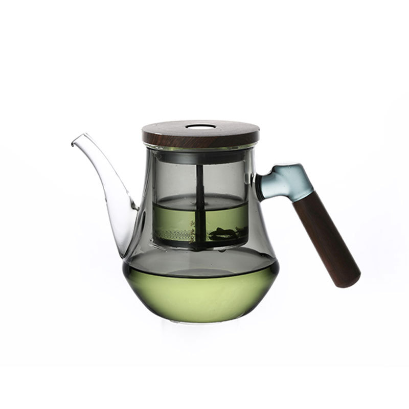 Glass Teapot with Tea-Water Separator and Filter for Home Use