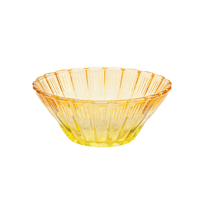 Gradient Petal Glass Salad Bowl for Home Use