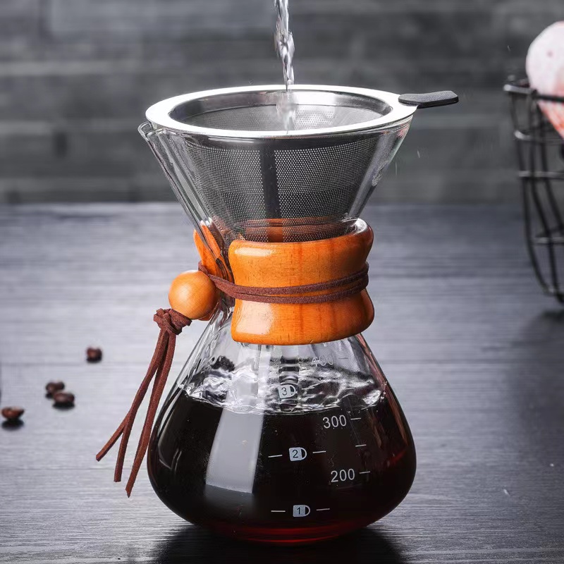 Hand brewed glass coffee pot 1