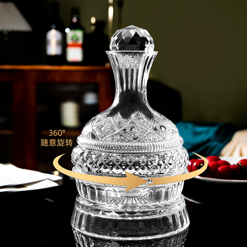 High-end rotating wine wine divider ornament pot