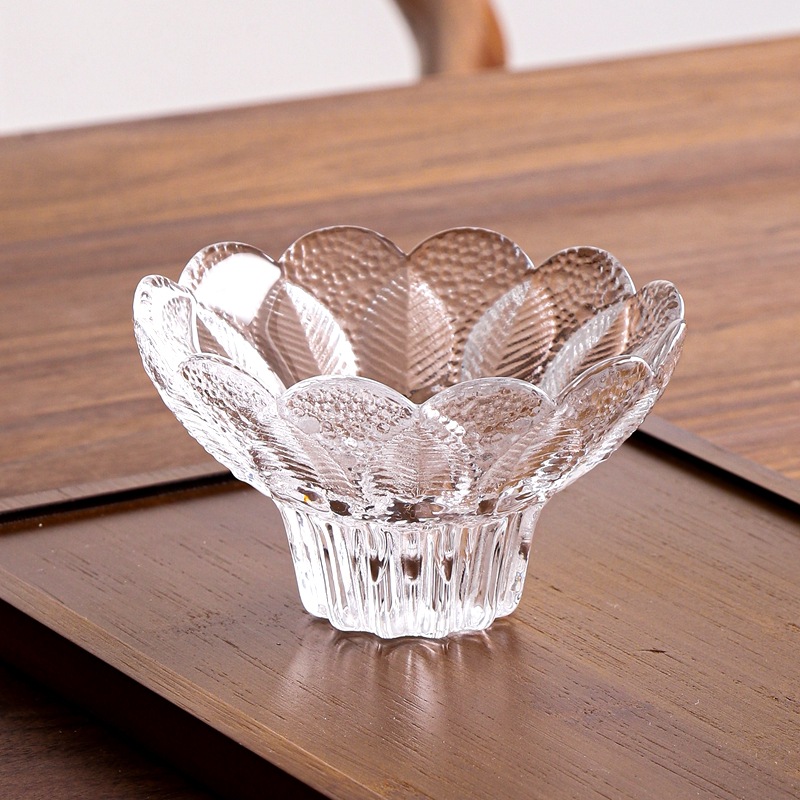 High-value transparent petal relief fruit salad bowl