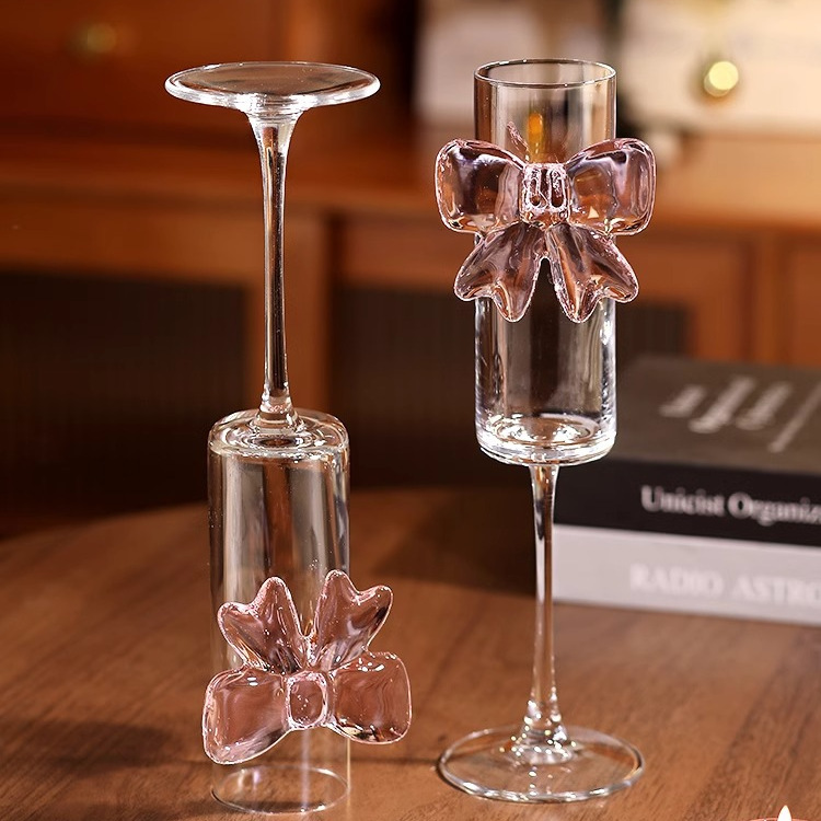 Highball cocktail glass, lightly toasted butterfly champagne glass