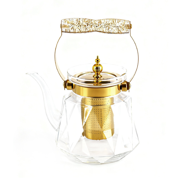 Household high borosilicate glass filter teapot