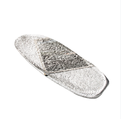 Japanese-style glass fish-shaped decorative platter
