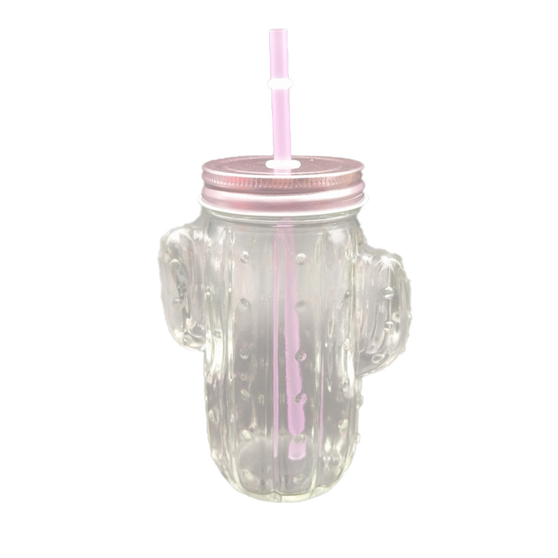 New Creative Transparent Glass Cup with Handle
