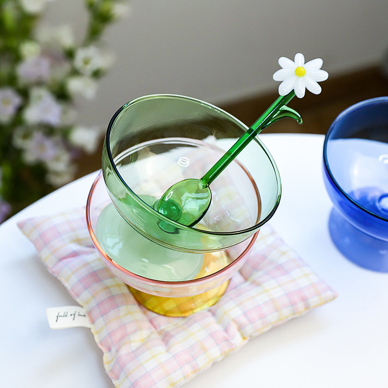 New Stylish  Heat-Resistant Colored Glass Bowl