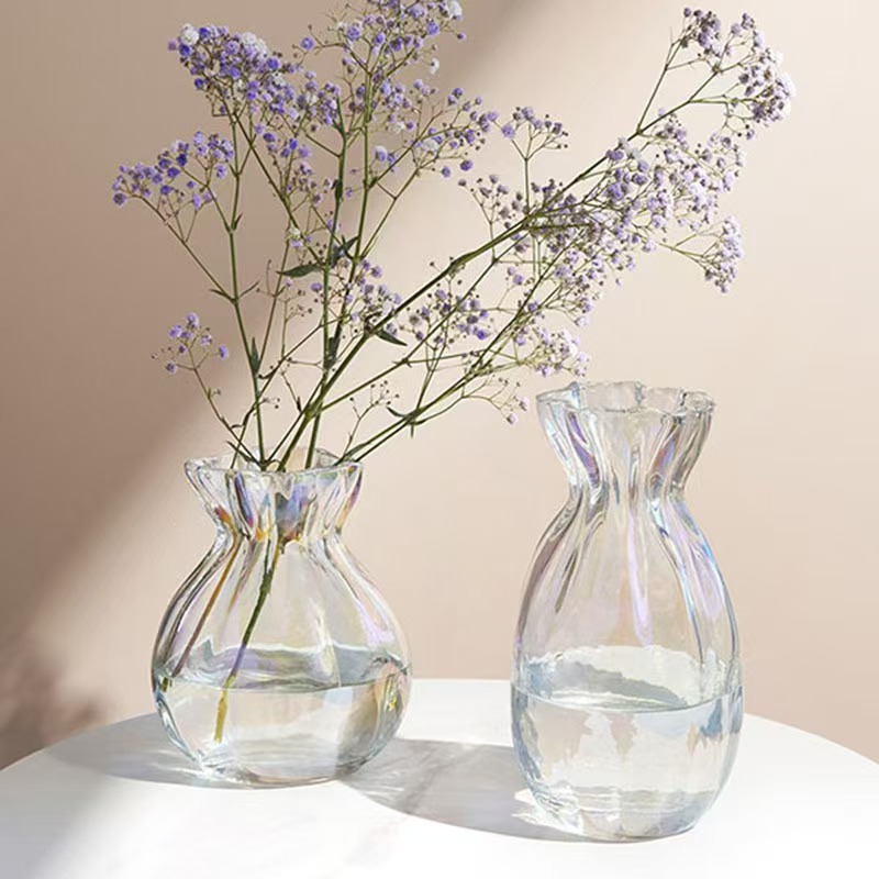 Popular French-style transparent glass vase